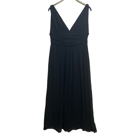 Ever Pretty Sz 12 Black Evening Gown Maxi Dress Sleeveless Rhinestone Accents - Picture 1 of 15